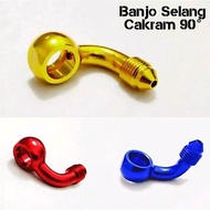 Banjo Front Rear Brake Hose PSI CRG SC Siam Morin Banjo Fiber 90 degrees CNC Caliper Bolts