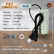 Mini Aerator USB Air Pump Portable Mesin Airator AC Pompa Udara Gelembung Oksigenrium Akuarium Panci