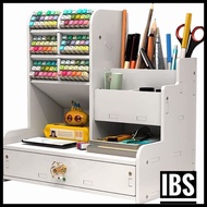 Wooden Stationary Storage Rack Pen Holder Box Rak Alat Tulis Rak Pen Rak Office Rak Sekolah