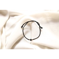 BLACK STONE bracelet (braid bracelet/STONE bracelet)