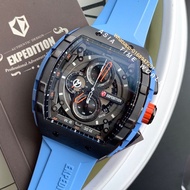 *Ready Stock*ORIGINAL Expedition E6782MCRIPBAORLB Silicone Rubber Water Resistant Chronograph Men’s Watch