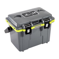 Pelican 14QT Personal Cooler. Dark Gray / Green. Ex. 45.7cm x 29.2cm x 33cm. In. 32.4cm x 18.4cm x 2