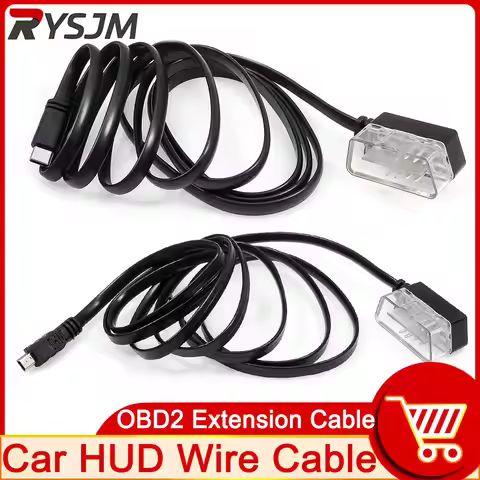 AD 1pc OBD II OBD 2 7 Pin To Mini USB Connecting Cable For Car HUD Head Up Display Head up Display C