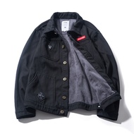 Shopping Mall Inverted Work Denim Jacket Men's Jacket Workwear Welding Site Workwear Wear-Resistant 