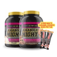 【FREE 2pcs Max's Super Shred Caramel Crunch Bar】Max's Anabolic Nigh Protein Powder 900g