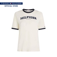 Tommy Hilfiger เสื้อยืด ผู้หญิง รุ่น WW0WW41208 AEF - สีเบจ ทรง Regular Fit