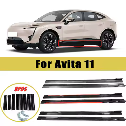 Universal 2m/2.2m Car Side Skirt Extension SplitterBumper Racing Side Wing Bumper Lip Side Spoiler F