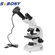 SVBONY SV605 กล้องจุลทรรศน์ 80X-1600X Binocular Microscope แหล่งจ่ายไฟคู่ พร้อมอุปกรณ์เสริม เหมาะสำห