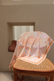 Take a line for a walk ผ้าคลุมคอลแลป N Able x mimi ภาพวาดลายธรรมชาติ เนื้อผ้าพรีเมี่ยมนุ่มสบาย [N Ab