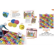 FUN LEARNING GAME MAT MATERIAL TARPAULIN FREE TOKEN DADU MANUAL [READY STOCK]