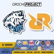 Sticker Stiker Logo Team GAME MOBILE LEGEND ML RRQ EVOS ONIC Esport Vinyl Glossy Anti Air HP Laptop 