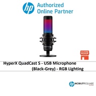 HyperX QuadCast S - USB Microphone (Black-Grey/ White-Grey)- RGB Lighting - 4P5P7AA / 519P0AA