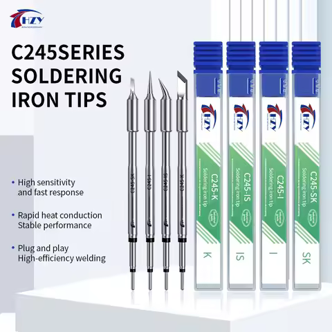 HZY C245 Universal C245 Soldering Iron Tip I/IS/K/SK Tips Compatible For Xsoldering T245 Soldering S