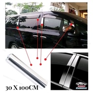 1roll 30X100cm Car Vinyl Sticker Silver Chrome Sticker Side Mirror Film Wrap Waterproof DIY Car Interior Decorative Acc