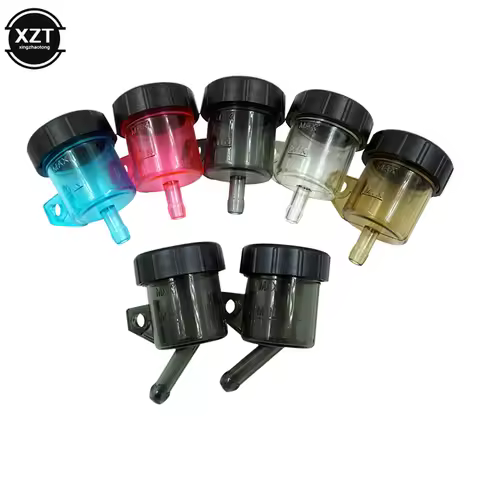 Latest 2022 Universal Motorcycle Front Brake Fluid Reservoir Push Up Clutch Tank Oil Fluid Cup Split