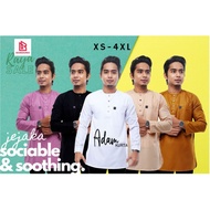 BAJU KURTA LELAKI ADAM by WNI | Saiz XS-4XL | Dusty Purple | Black | White | Light Brown | Mustard G