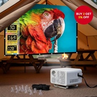 Home Theater Projector Screen White/Metal Grey 60-250 Inch Foldable Portable with Fewer Creases
