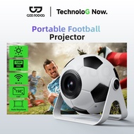 GOOJODOQ Mini Soceer Projector Automatic Keystone Correction Flexible Angle Projection Big-Screen Ex