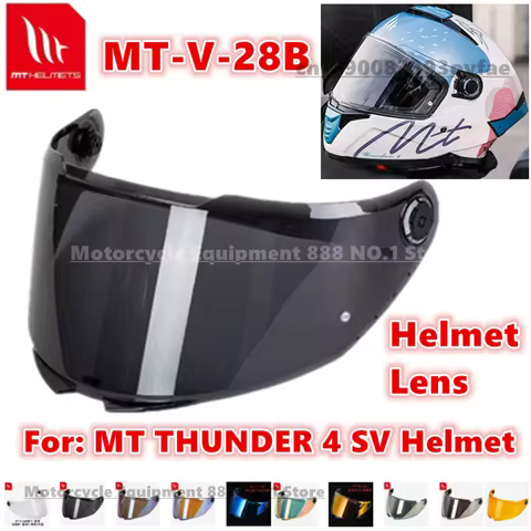 MT Replacement Face Shield for Model THUNDER 4 SV Helmet MT-V-28B Helmet Lens Original MT Visors Par