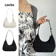Lovito Casual Designer Fabric Small Shoulder Bag for Women LFA98138 Lovito Beg Tikar Kasual Designer