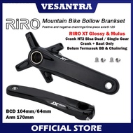 Riro Xt Crankset Bb Ht2 Hollowtech Crank Only Bcd 104 No Bb Black