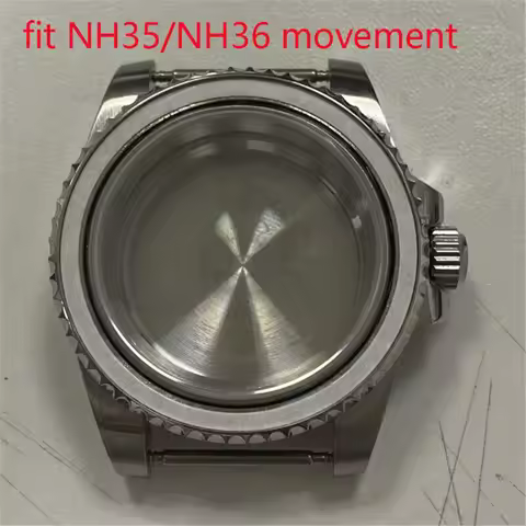 40mm NH35 Watch Case 316L Steel Sapphire Glass, Mod Replacement Case for Seiko NH35 NH36 Movement 28