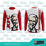 Tshirt KFC RIDER WHITE RED Sublimation / AB Baju KFC RIDER Microfiber Eboq Jersi / RIDER KFC shirt