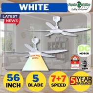 DEKA Ceiling Fan DEKA KRONOS F5DC 46" / 56" 5 Blades 7 Speed Forward+Reverse DC Motor Remote Control