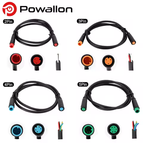 M8 Male Female Extension Cable for BAFANG E-Bike Motor | 2/3/4/5 Pin Conversion Connector Cable 60cm