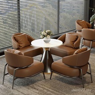 One Table Living Room Sofa Chair Reception Leisure Light Luxury Two Balcony Single Negotiation Desig