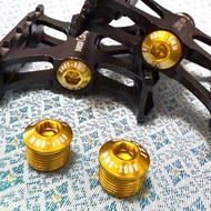 單車腳踏防返鬆軸心鎖緊螺絲帽 wahoo Sapience MKS Wellgo Tiparts ultegra Shimano XTR