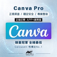 [💎Carousell 性價比No.1🔥] Canva Pro 專業版 - 永久使用 可画  AI工具｜正規正版|Windows/Mac/iphone/ipad可用 ｜官方渠道｜AC World