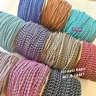 (3 meters) 3 mm Motif Paracord Prusik Rope | 3 mm Paracord Rope | Imported rope with colored motifs