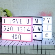 LED Lightbox LED Box A4 A5 A6 Night Lights Alphabet Light Box Message Box DIY USB &amp; Battery Light Box Letters Cinematic LED Message Board Party Decoration