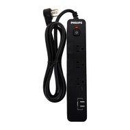 PHILIPS 飛利浦 4開6插雙USB延長線 CHP4760BA/96