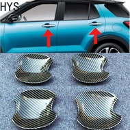 HYS ABS Chrome Car Outer Door Handle Bowl Cover Trim Protector Frame Sticker Exterior Accessories For Toyota Raize 2019 - 2021 4pcs