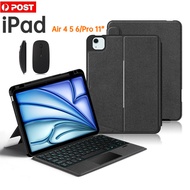 For iPad Air 4 5 6 10.9" Pro 11" 2018 2020 2021 2022 M2 2024 Wireles Backlit Bluetooth Keyboard + PU Leather Case Cover