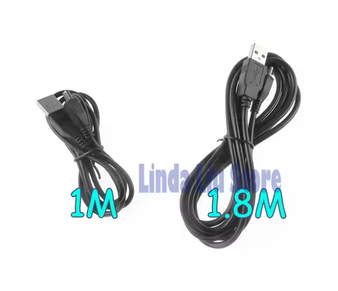 1m 1.8m USB Battery Charging Cable For PS4 Gamepad Charger Lead Power Cord 2pcs/lot