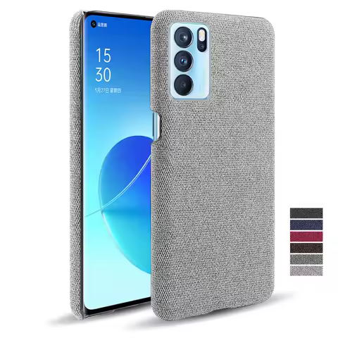 For OPPO Reno 6 5 Pro Plus 5Z A93 5G F19 K9 Funda Luxury Cloth Texture Fitted Case For Oppo Realme C