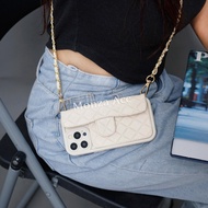 Soft Case Dompet Tali Rantai For Samsung S21 Ultra S21 Pro S21 FE S21+ S22 Pro S22+ S23 Ultra S24+