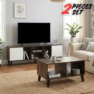 [Package] MUSE Design AETOS 180cm 2 In 1 Living Set-Walnut