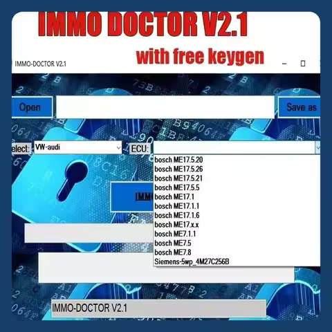 IMMO DOCTOR V2.1 software Turn off engine computer anti-theft software for SIM2K MT38 ME 17.9.2 17.9