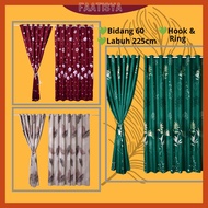 Langsir Tingkap Murah Siap Jahit Bidang 60/Curtain Window Hook/Tirai Rumah Panjang/Cakuk/Pintu Bilik