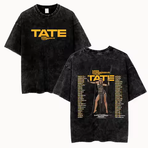 Tate Mcrae Merch Shirt Tate McRae Miss Possessive Tour 2025 Shirts Summer O-Neck Short Sleeve Cotton