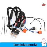 LUMINISCENCIA H4 Headlight Relay Harness, DC 12V Waterproof Cord Headlamp Brightener, Automotive Mod