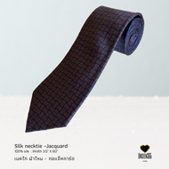 เนคไทผ้าไหม ทอแจ็คการ์ดกราฟฟิค -AL 06  Silk necktie 100% Silk Jacquard - จิม ทอมป์สัน Jim Thompson