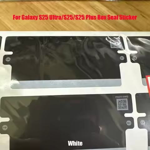 50Pcs Adhesive Box Label Seal Film Stickers for Samsung Galaxy S25 Ultra S25U S25 plus Sealing Marke