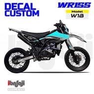 decal wr 155 full body desain custom abu hitam biru w010 - reguler glosi