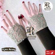 HANDSOCK BRUKAT JEMPOL RENDA CANTIK / MANSET WALIMAH WEDDING / MANSET MUSLIMAH