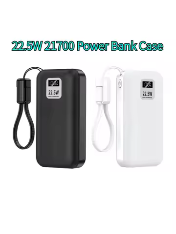 22.5w 21700 DIY Housing Battery Power Bank Battery Case Empty Powerbank Shell for 2pcs 21700 Batteri